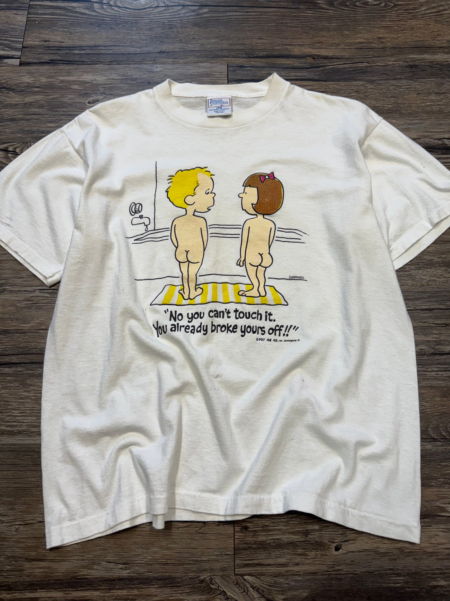 VINTAGE 1990 SINGLE STICH "YOU CANT TOUCH IT" T-SHIRT (L)