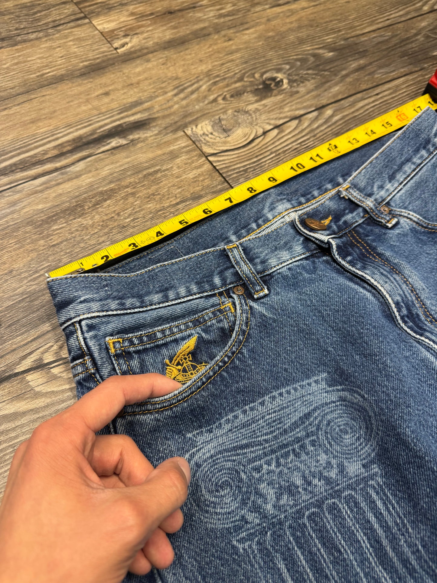 VIVIENNE WESTWOOD COLUMN DENIM JEANS (32)