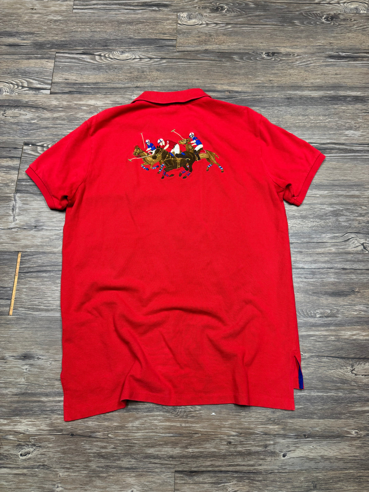 POLO RALPH LAUREN CREST & TRIPLE HORSE POLO SHIRT (L)