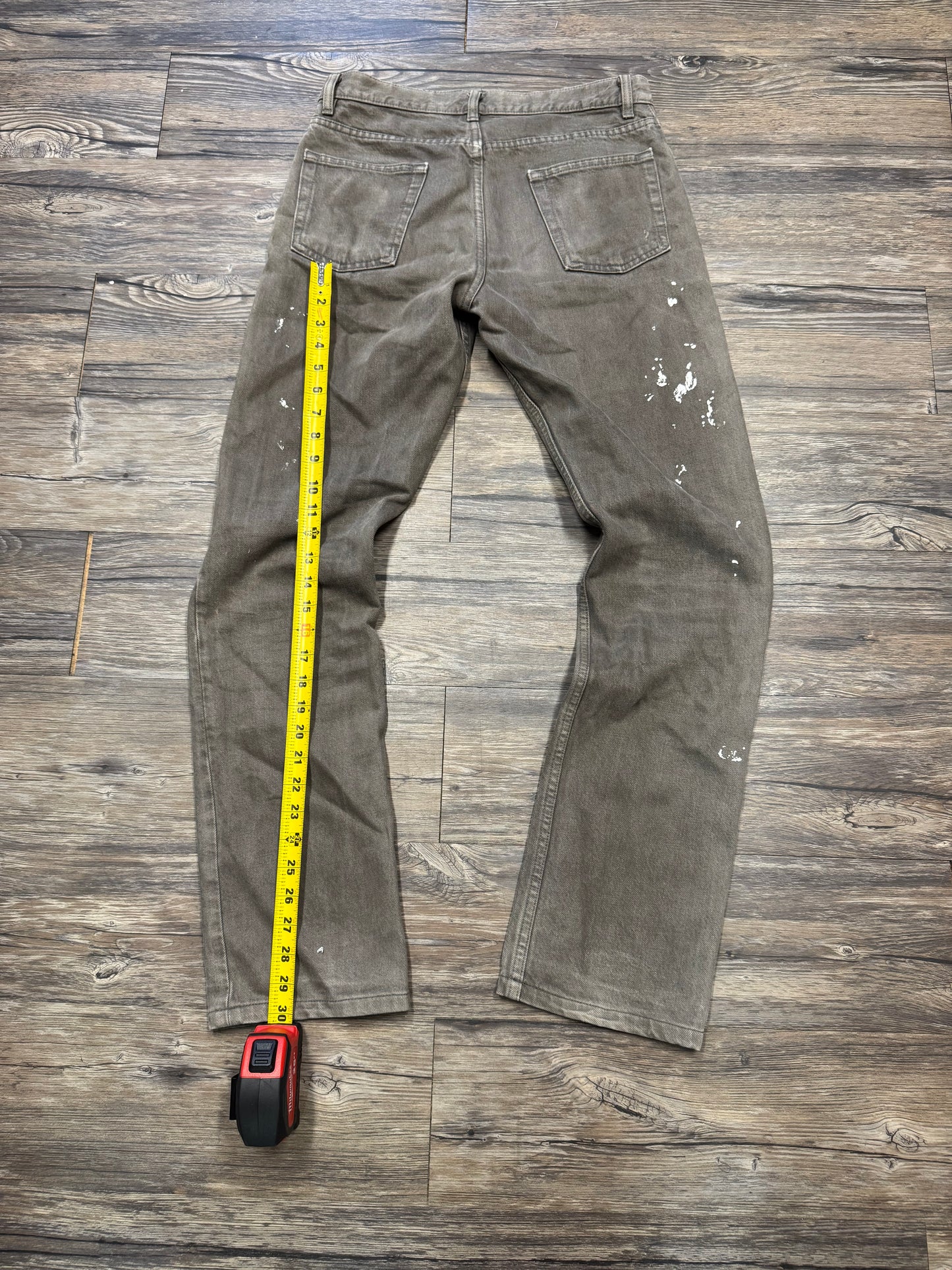 HELMUT LANG AW00 OVERDYED PAINTER JEANS (28)