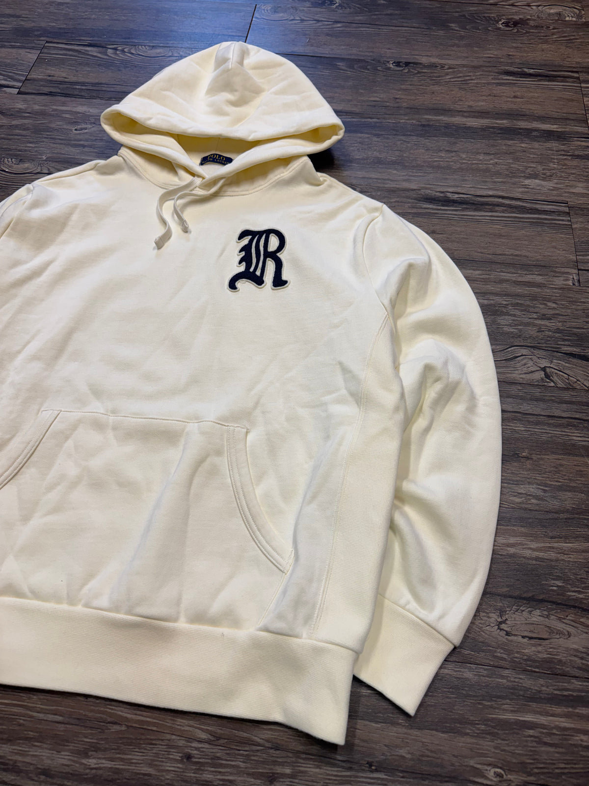 POLO RALPH LAUREN VARSITY LETTER LOGO HOODIE (L)