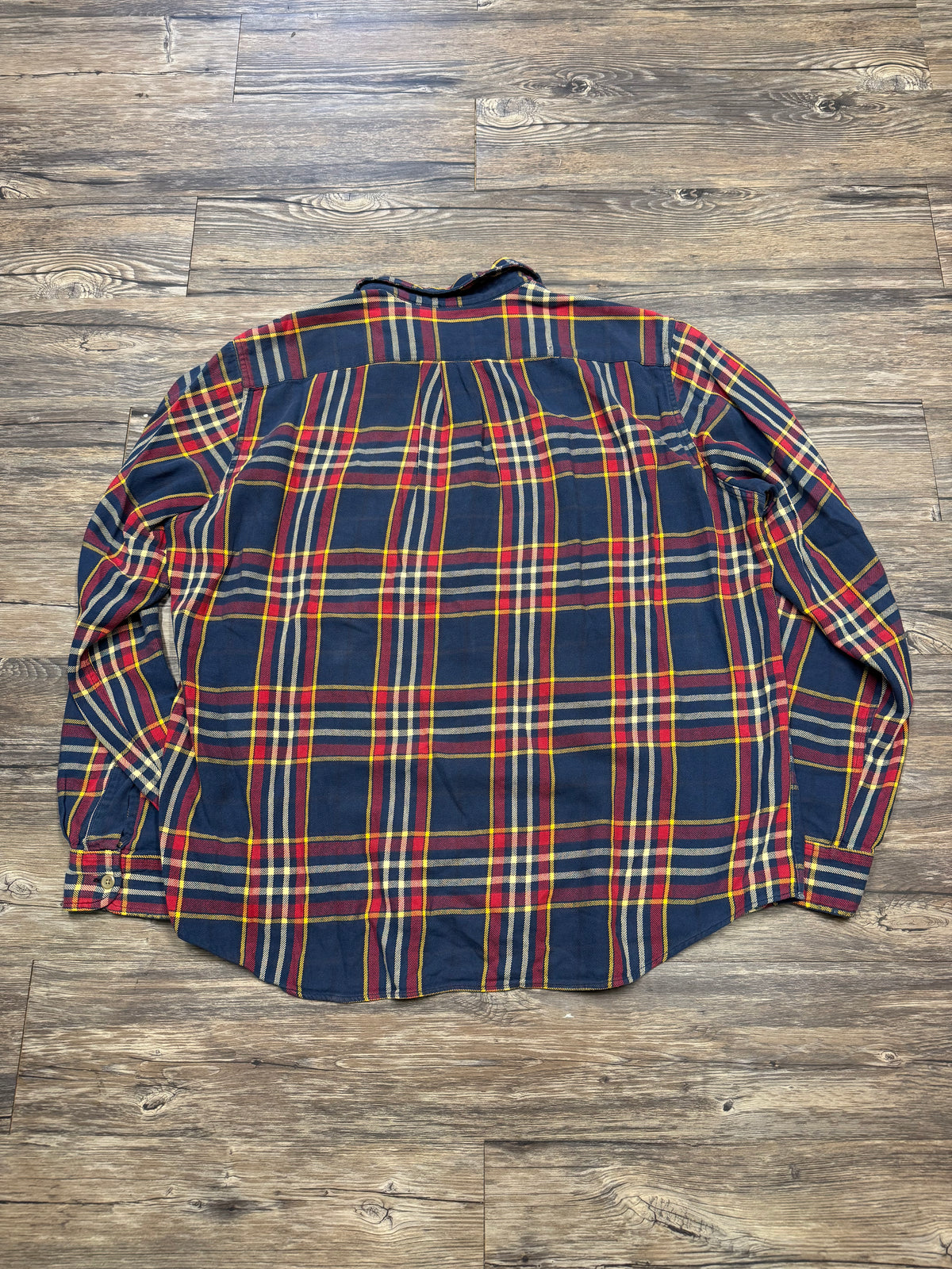 ABERCROMBIE & FITCH MULTI-COLORED FLANNEL (XL)