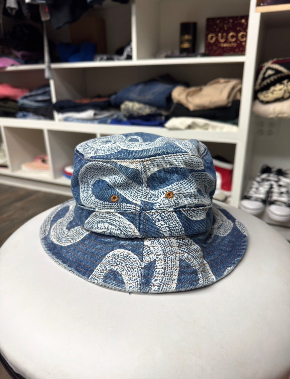 HYSTERIC GLAMOUR X SUPREME SNAKEPRINT BUCKET HAT (OS)