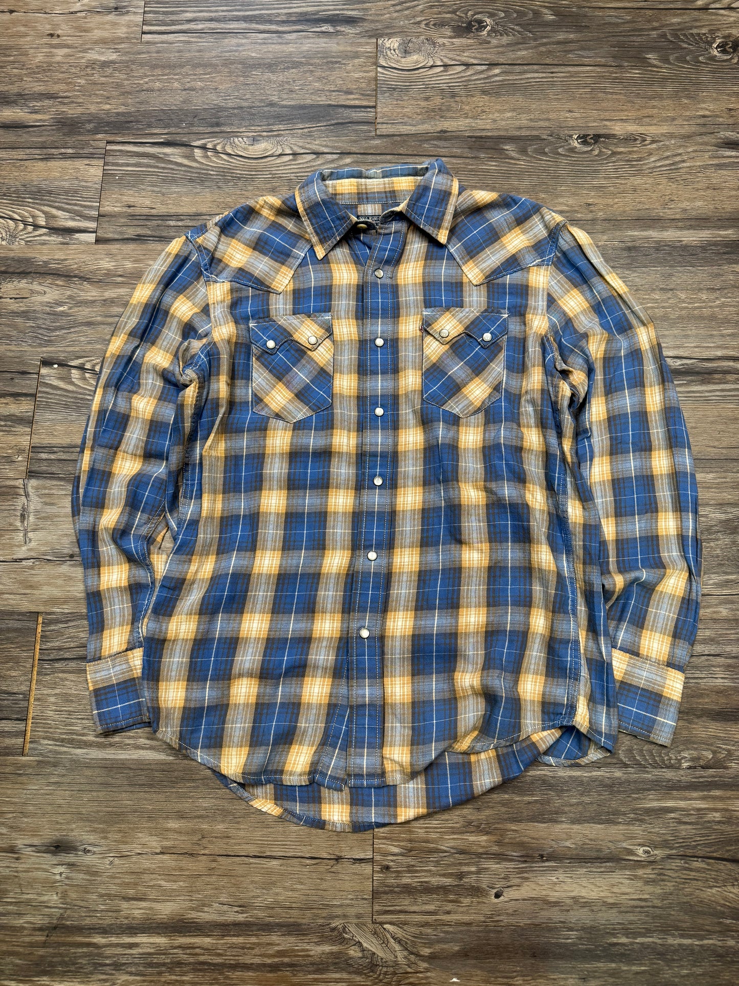 POLO JEANS COMPANY PLAID SHIRT (M)