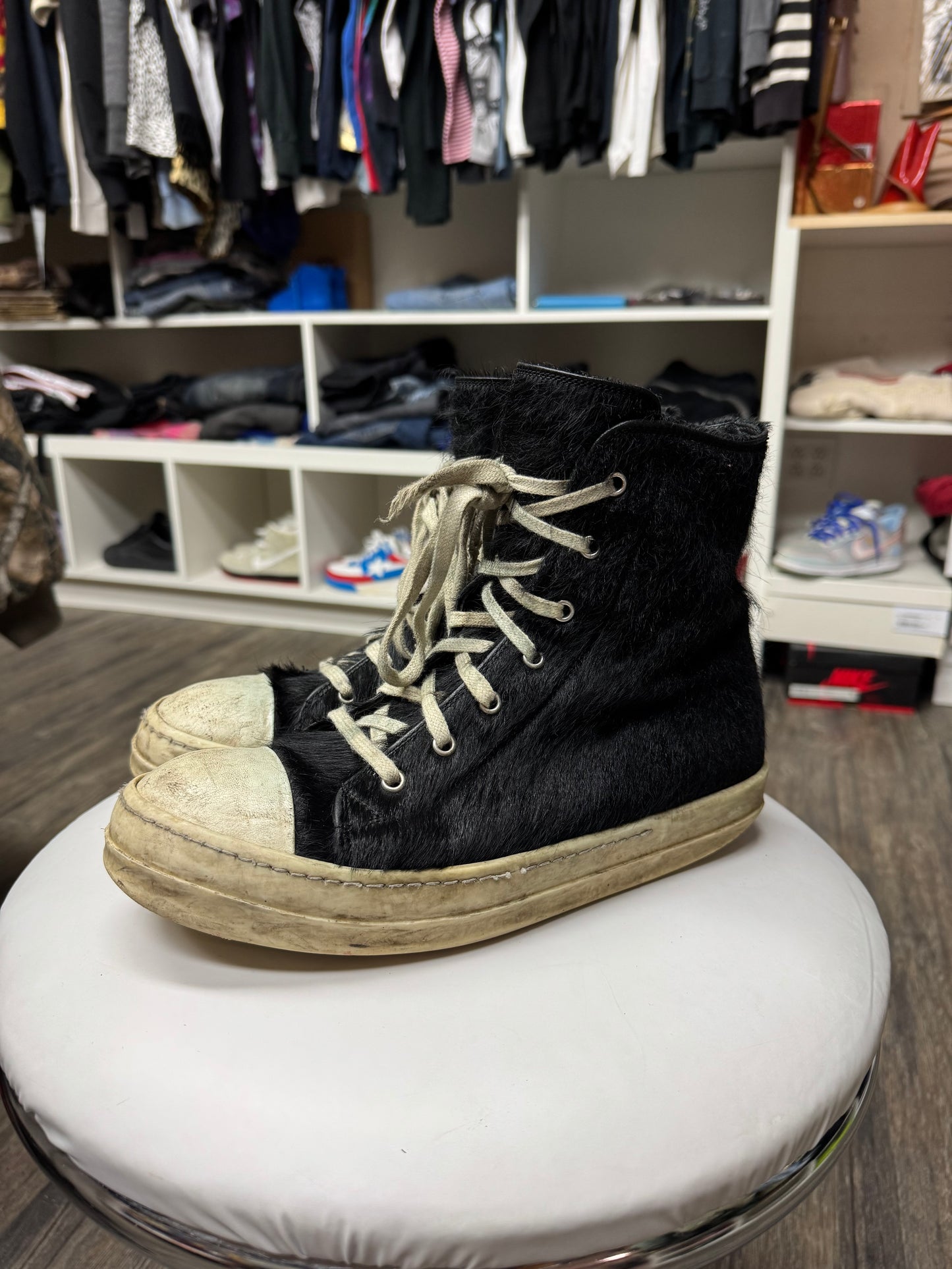 RICK OWENS PONY HAIR RAMONES (42)