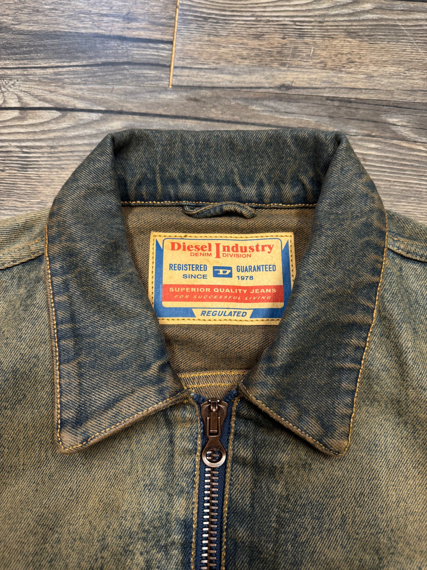 DIESEL SSENSE EXCLUSIVE MUDWASH JEAN JACKET (L)