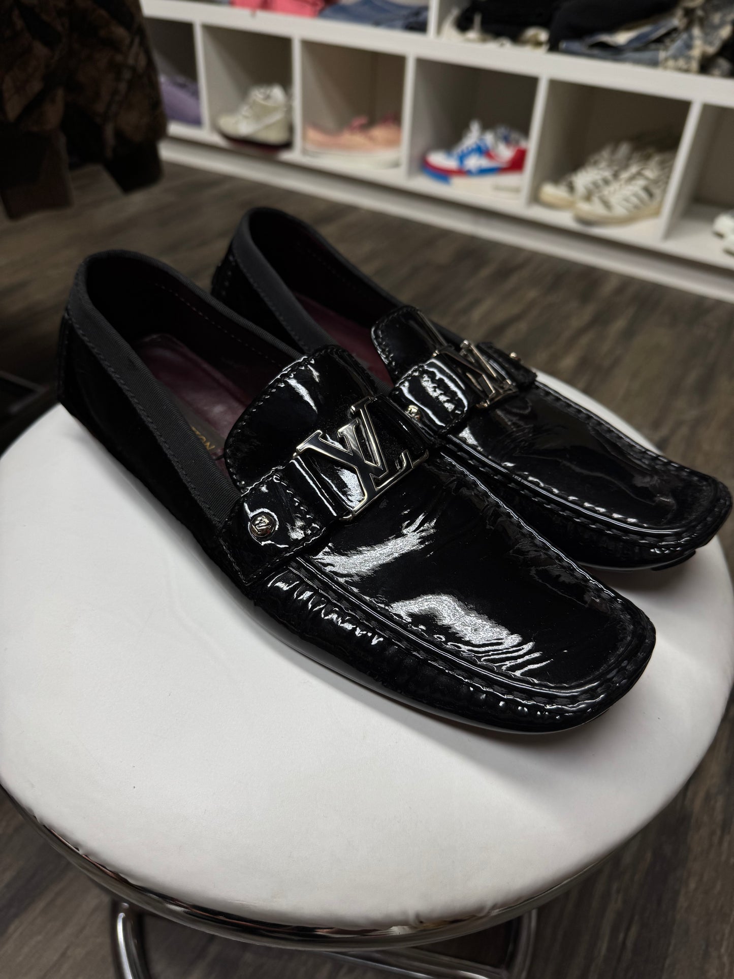 LOUIS VUTTION BLACK PATENT LEATHER LOAFERS (11)