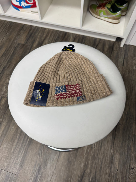 POLO RALPH LAUREN FLAG RL67 CASHMERE BEANIE (OS)