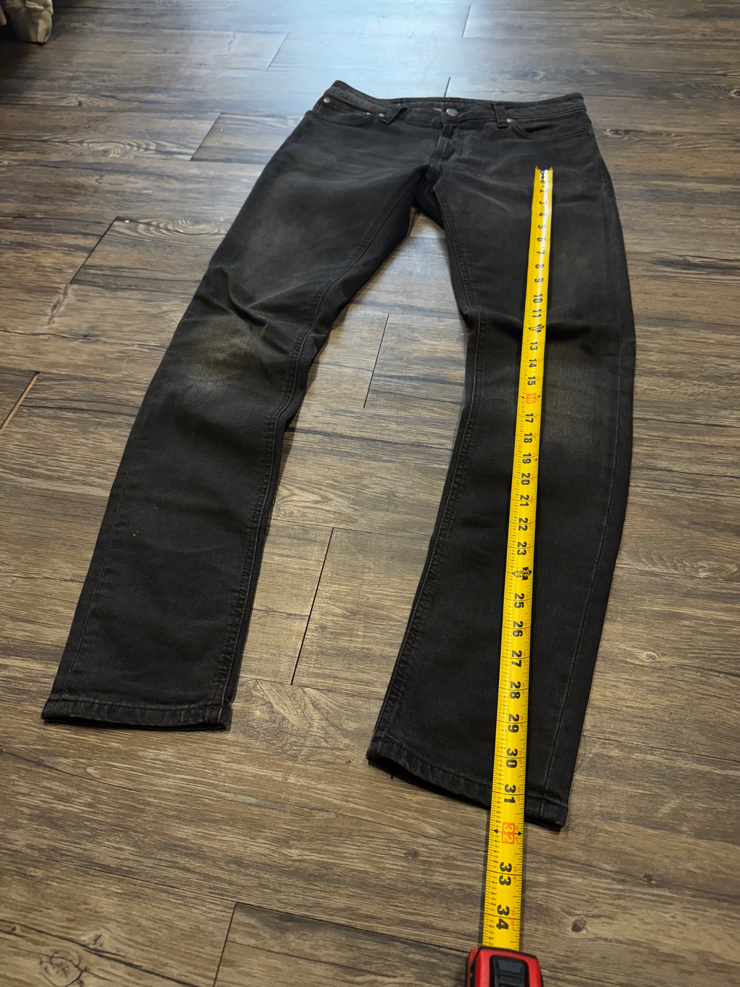 BLACK NUDIE SKINNY JEANS (31)