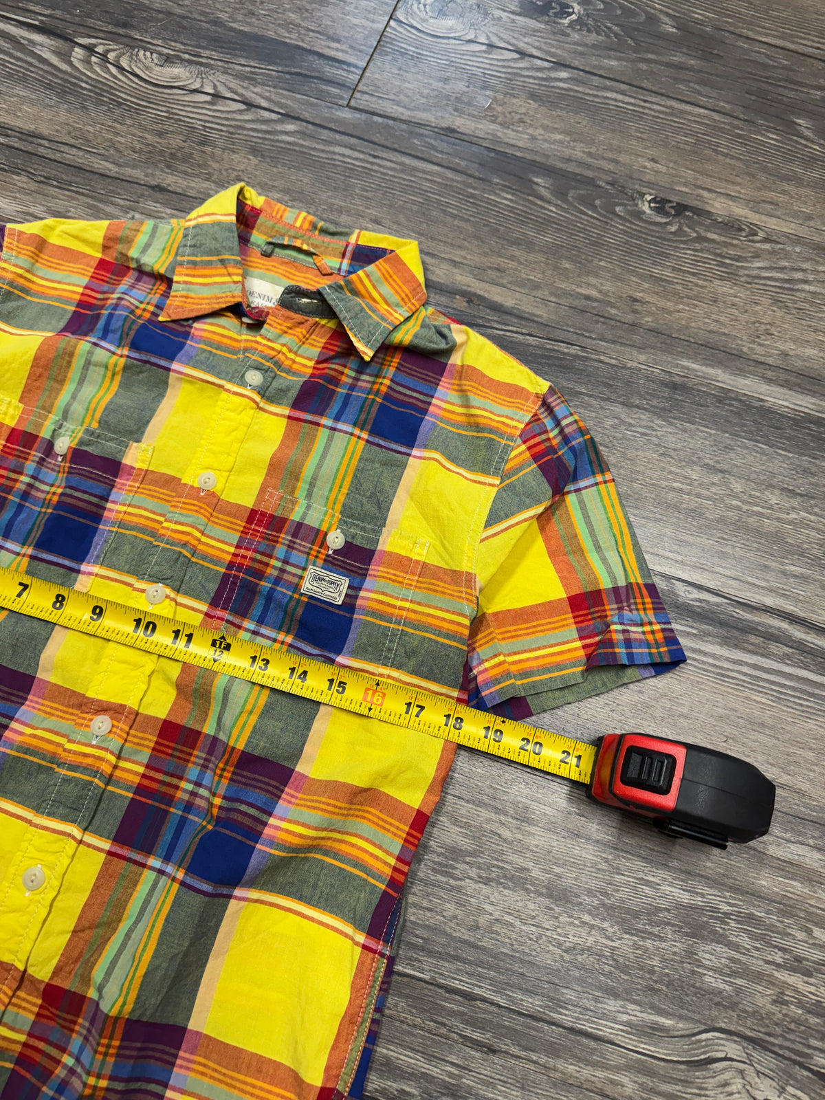 POLO RALPH LAUREN DENIM & SUPPLY CHECKERED SS BUTTON-UP (S)