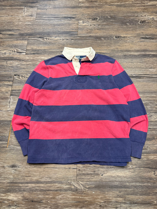 POLO RALPH LAUREN STRIPED RUGBY POLO (L)