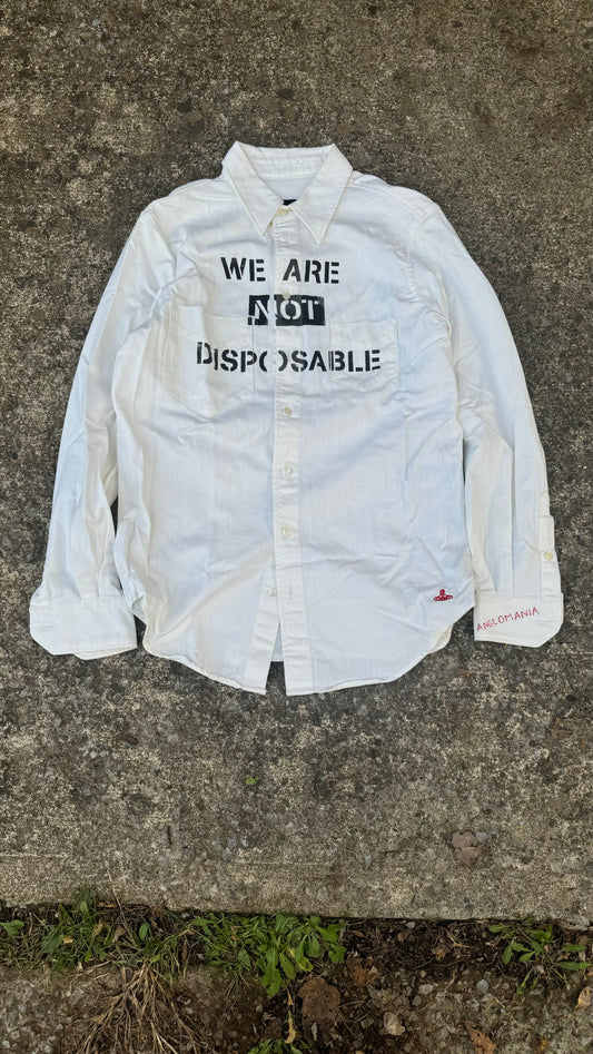 VIVIENNE WESTWOOD DISPOSABLE BUTTON UP (M)