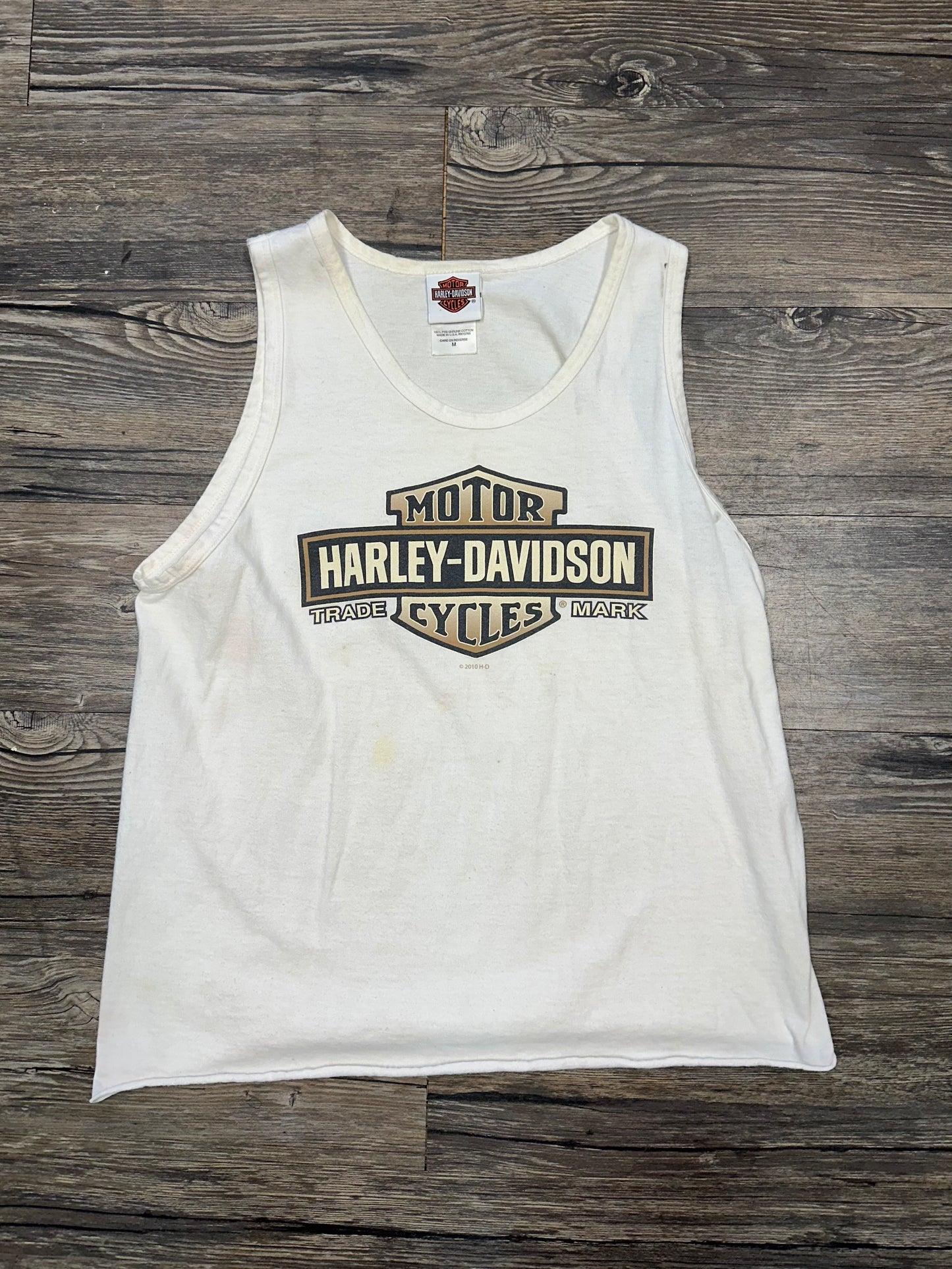 VINTAGE DISTRESSED HARLEY DAVIDSON GRAPHIC TANK TOP (MEDIUM)