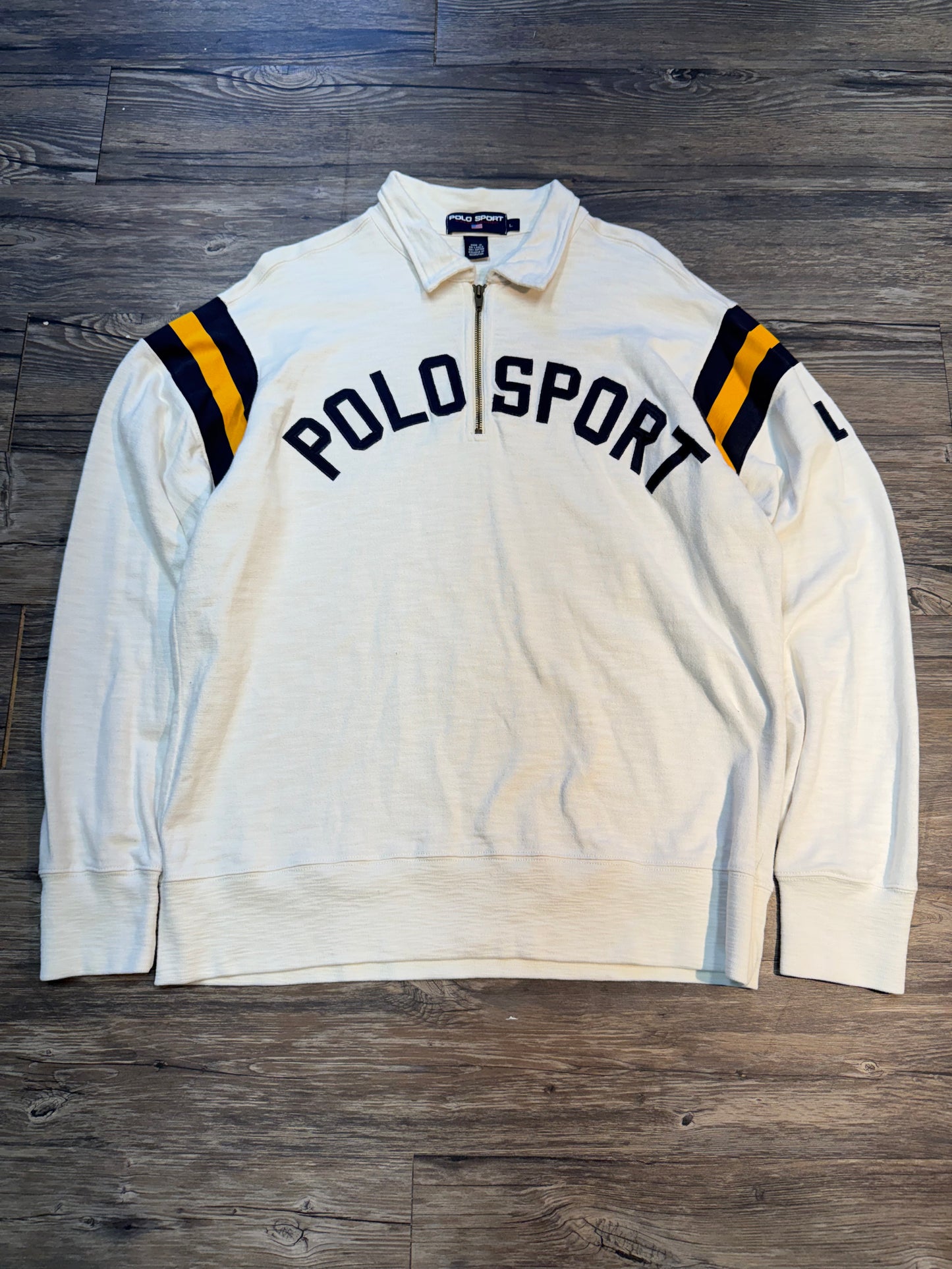 VINTAGE POLO SPORT QUARTER-ZIP SWEATSHIRT (L)
