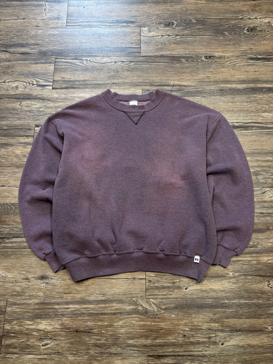 RUSSELL SUN FADED MAGENTA CREWNECK (L)
