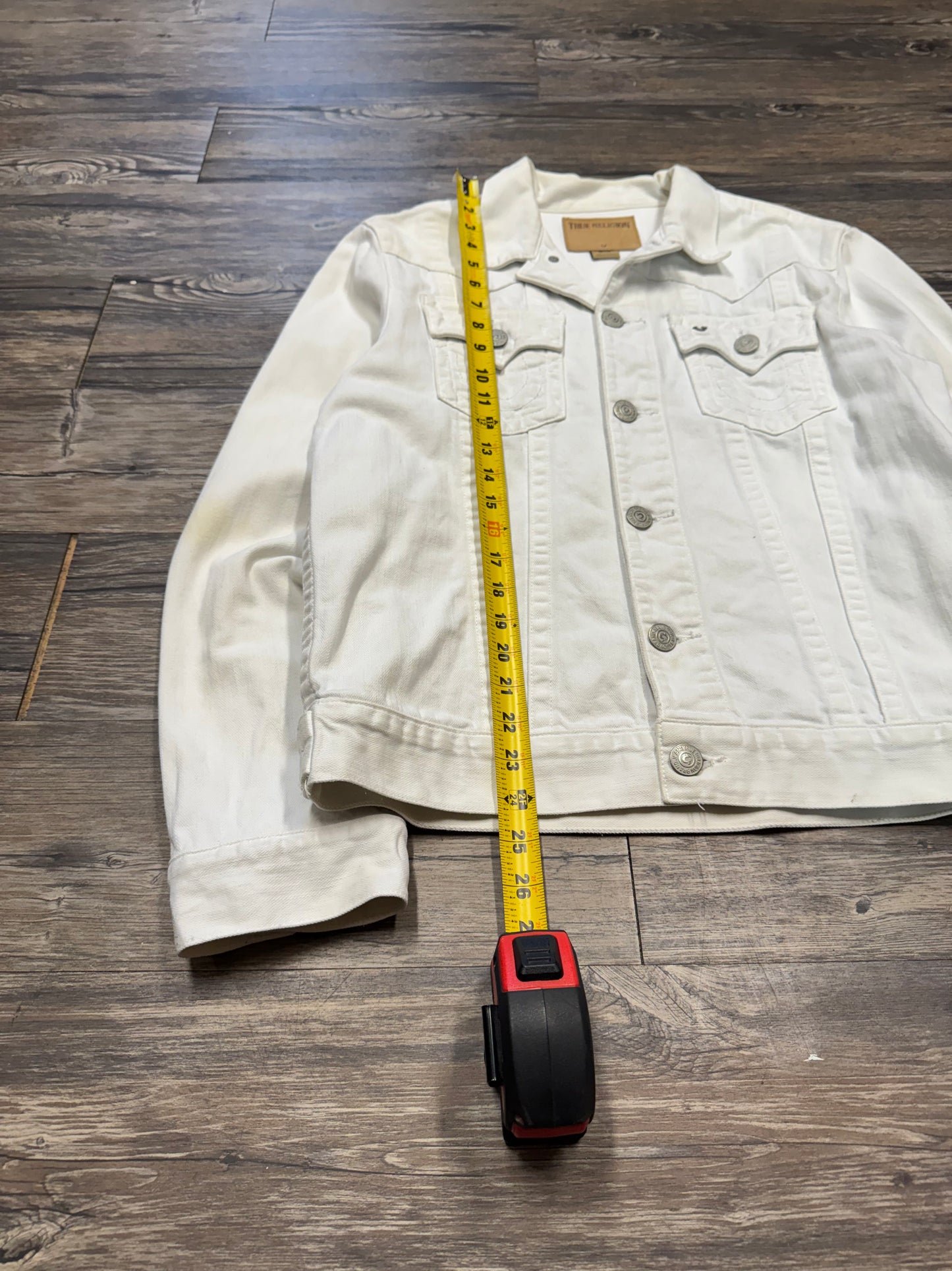 TRUE RELIGION WHITE DENIM JACKET (M)