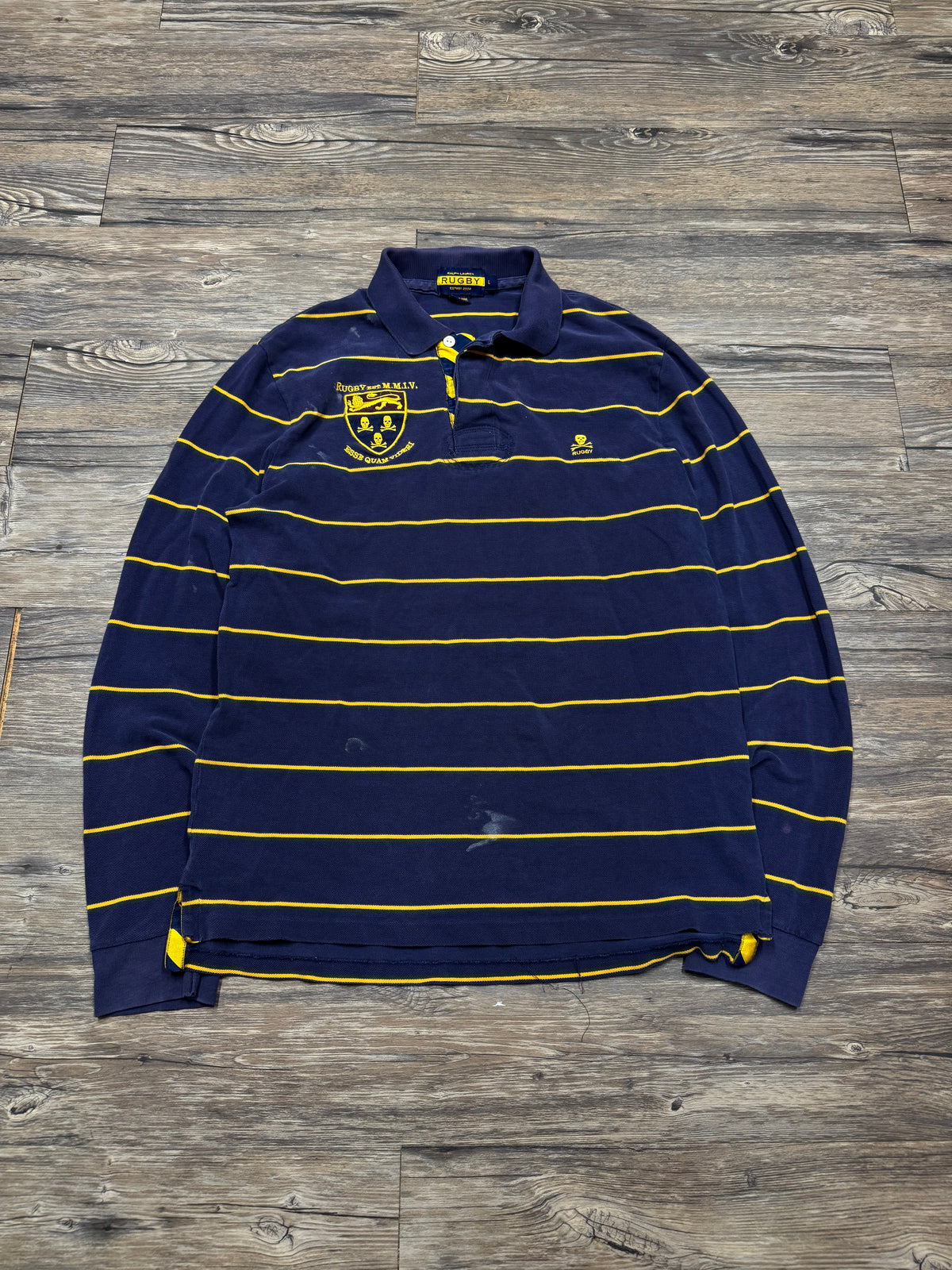 POLO RALPH LAUREN VINTAGE RUGBY SHIRT (L)