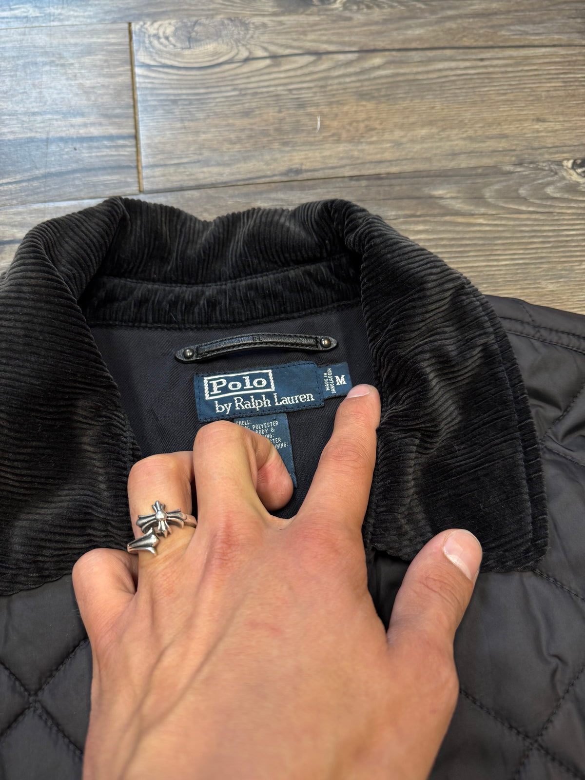 POLO RALPH LAUREN VTG DIAMOND QUILTED BARN COAT (M)