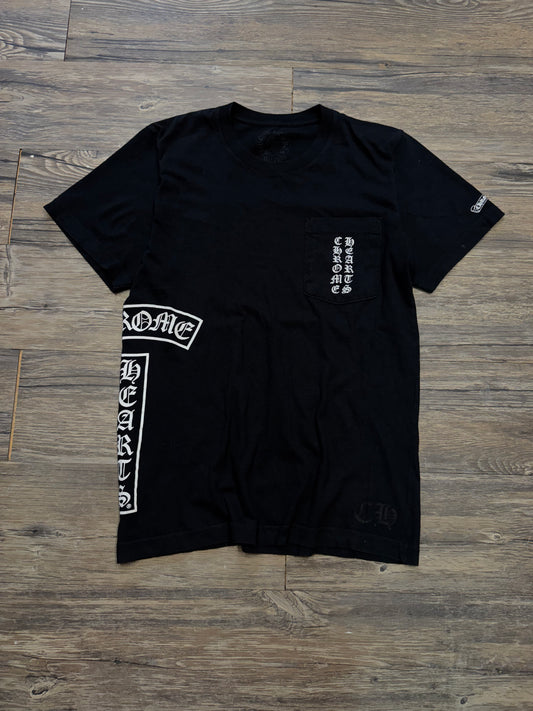 CHROME HEARTS VERTICAL PRINT T-SHIRT (S)