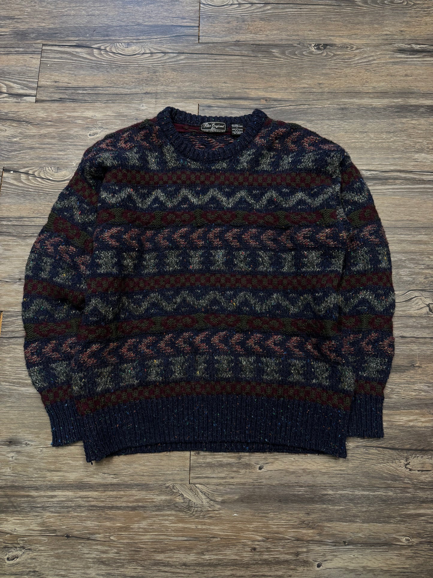 VINTAGE FISHERMAN KNIT SWEATER (L)