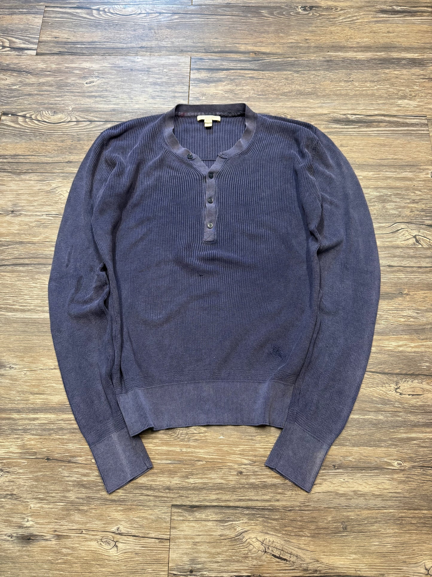BURBERRY RIBBED HENLEY LONGSLEEVE (S)