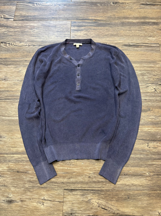 BURBERRY RIBBED HENLEY LONGSLEEVE (S)