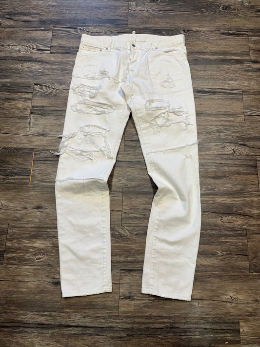 Dsquared2 Ripped White Skinny's (36/32)