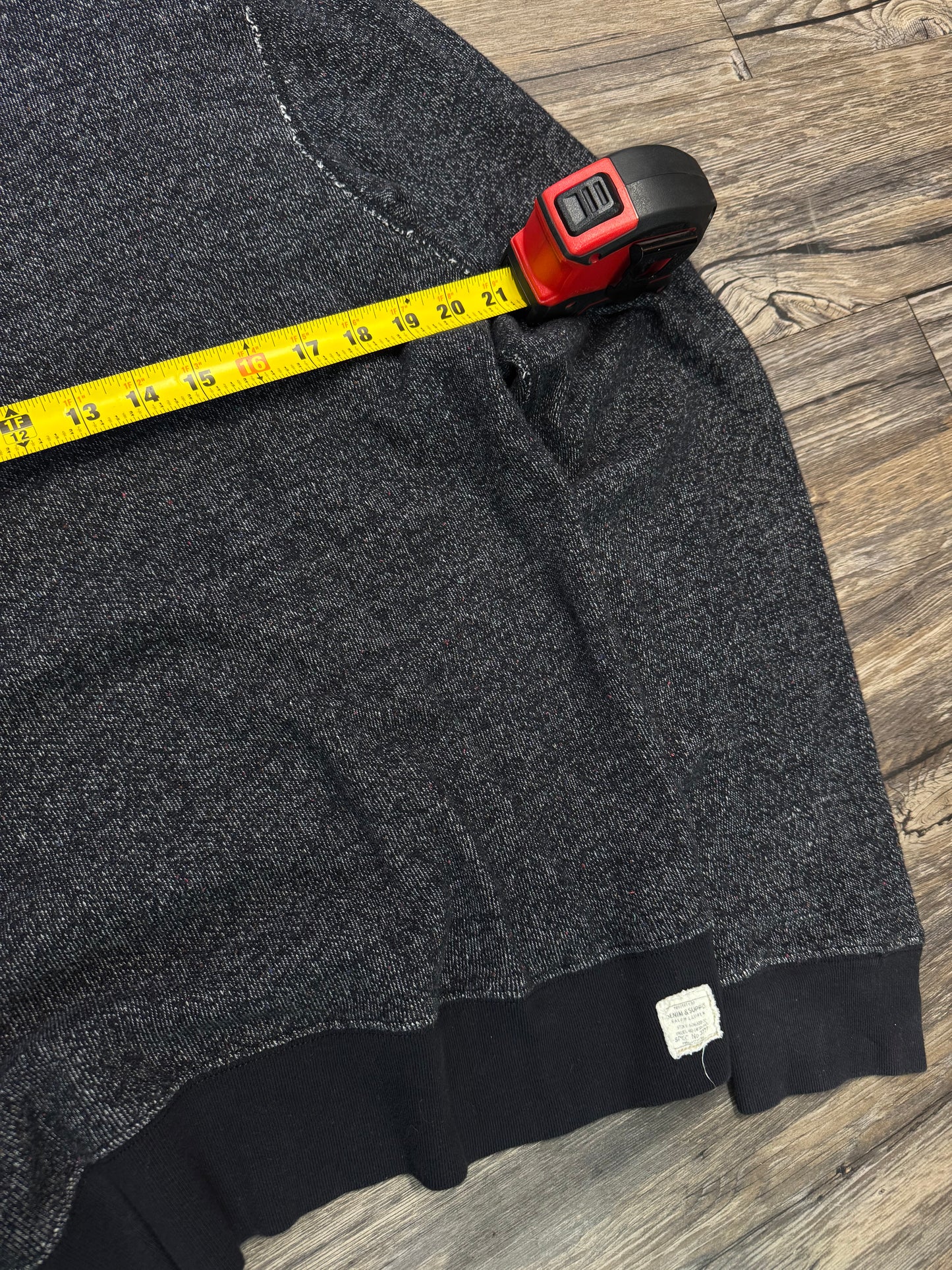 RALPH LAUREN DENIM & SUPPLY CHARCOAL GRAY LIGHTWEIGHT CREWNECK (L)