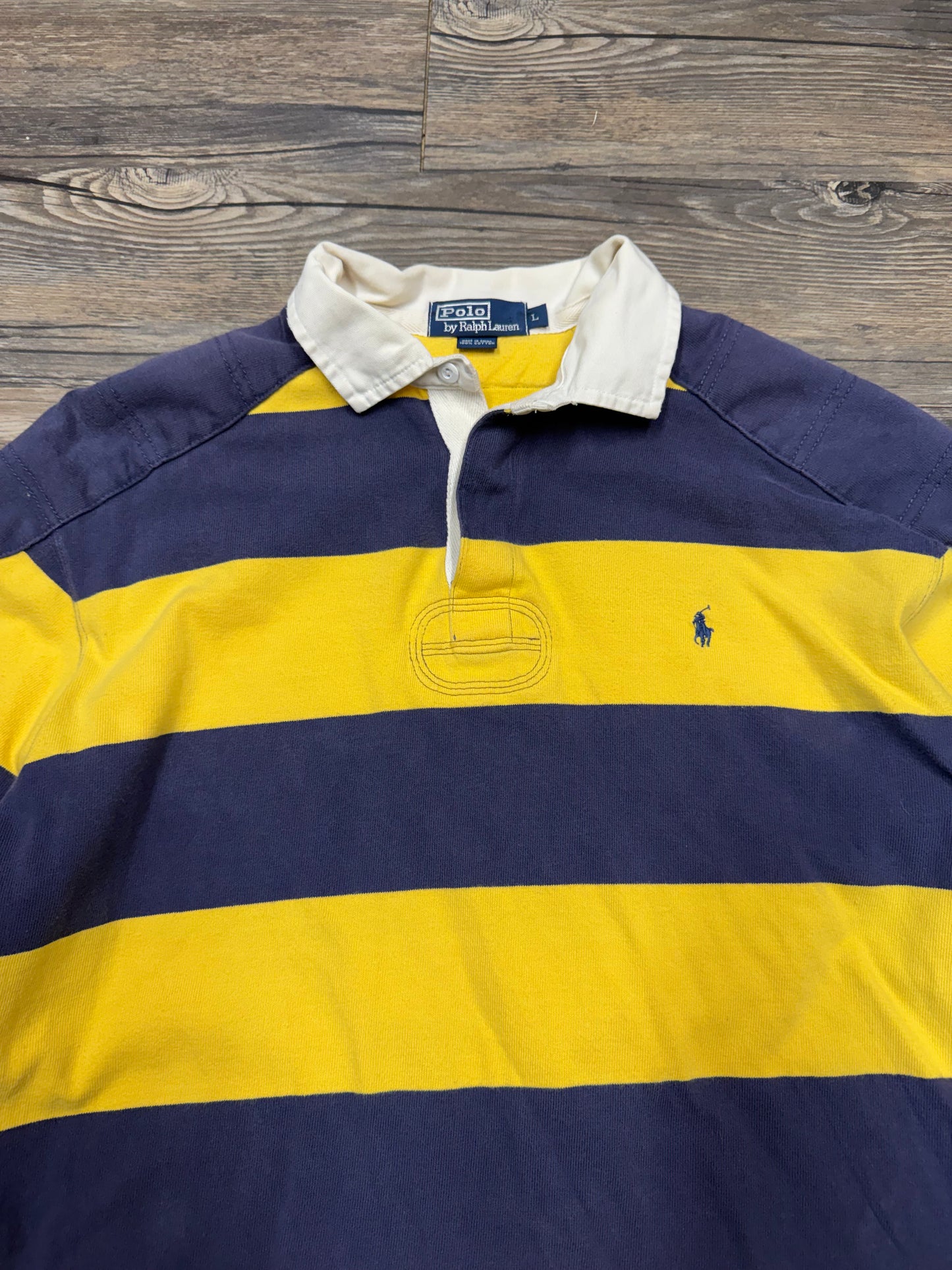 POLO RALPH LAUREN LS STRIPED POLO (L)