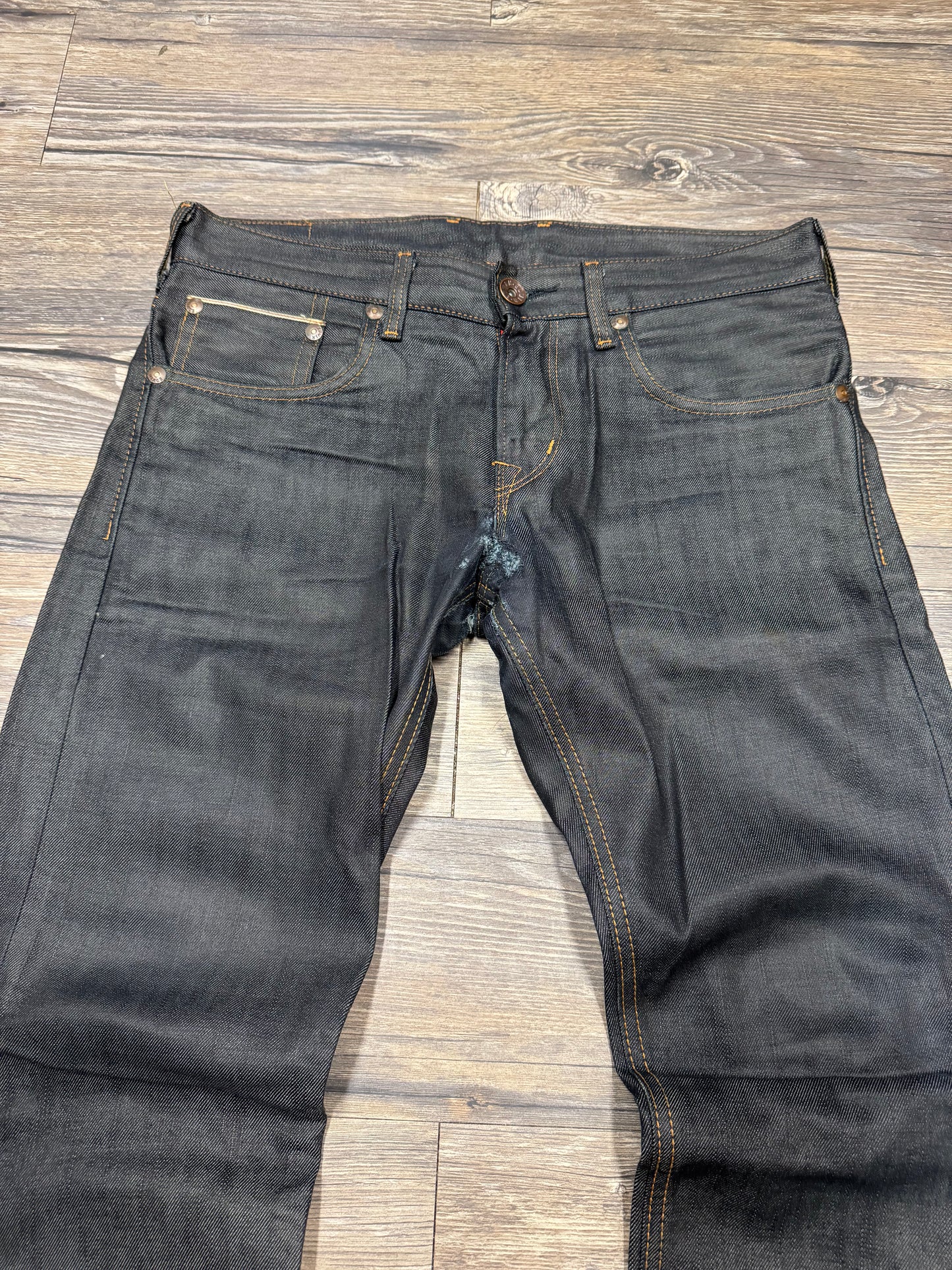 EDWINS SELVEDGE STONEWASH REPAIRED JEANS (30x32)