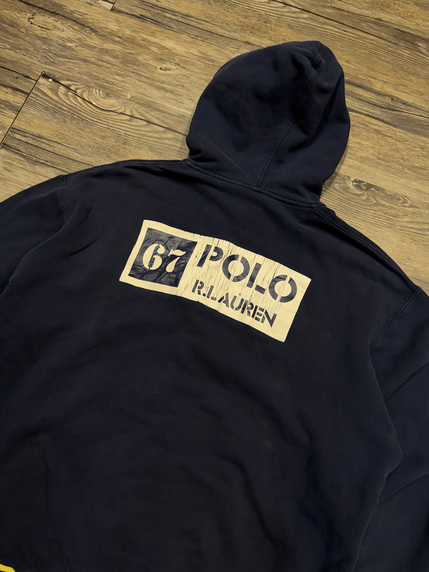 VINTAGE POLO RALPH LAUREN ZIP UP HOODIE (XL)