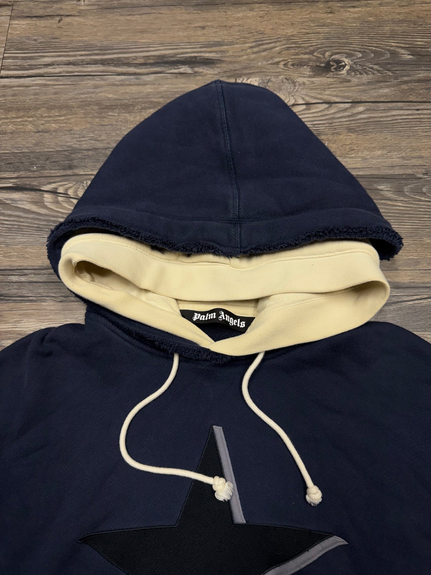 PALM ANGELS DOUBLE HOODED LAYERED SWEATSHIRT (S)