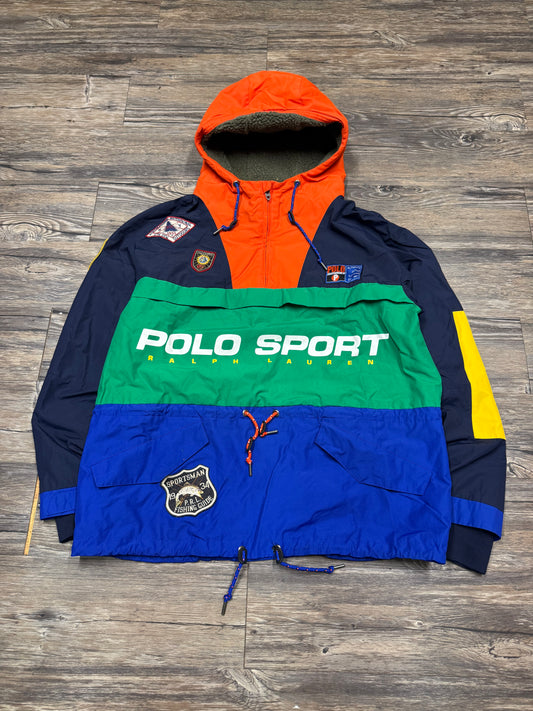 POLO RALPH LAUREN COLORBLOCK OUTDOOR PATCH ANORAK JACKET *RARE (M)