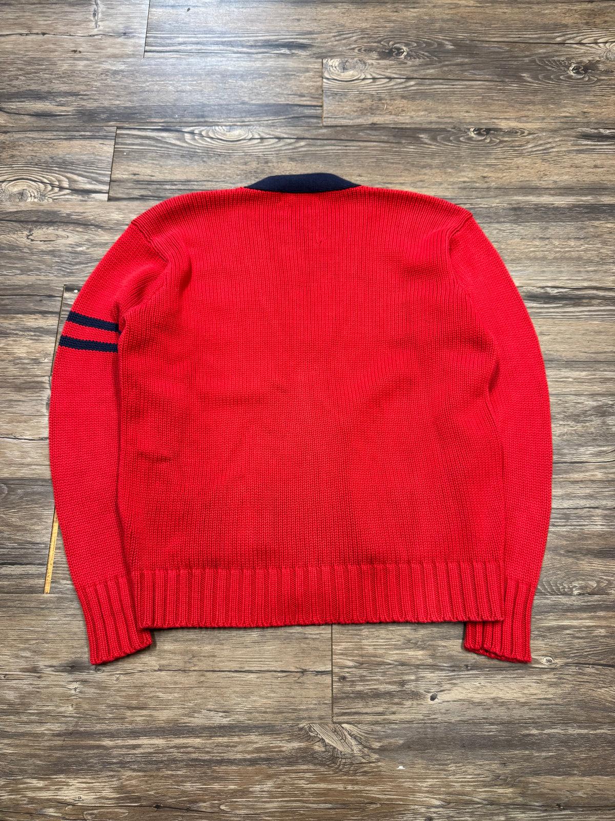 POLO RALPH LAUREN VARSITY LETTERMAN KNIT CARDIGAN (M)