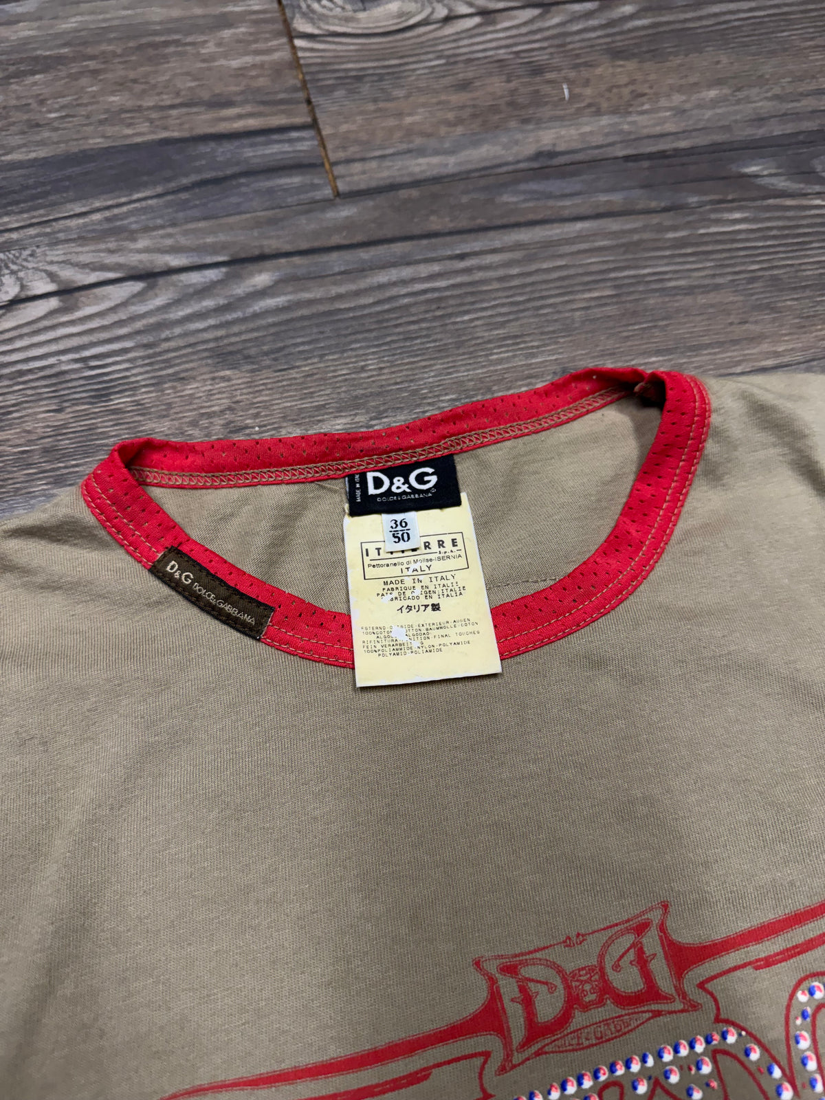 DOLCE & GABBANA ‘FREEDOM’ RINGER T-SHIRT (M)