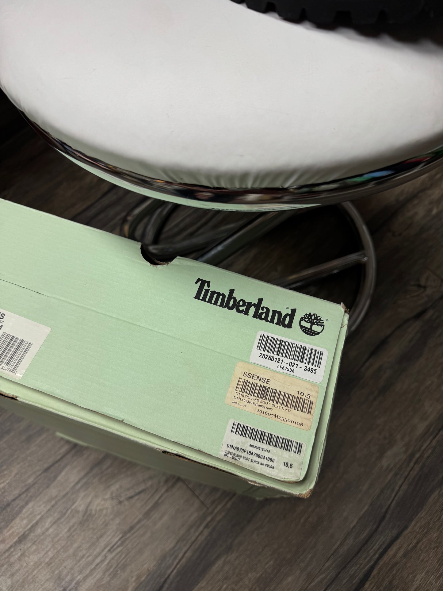 OFF WHITE PONY HAIR TIMBERLANDS (10.5)