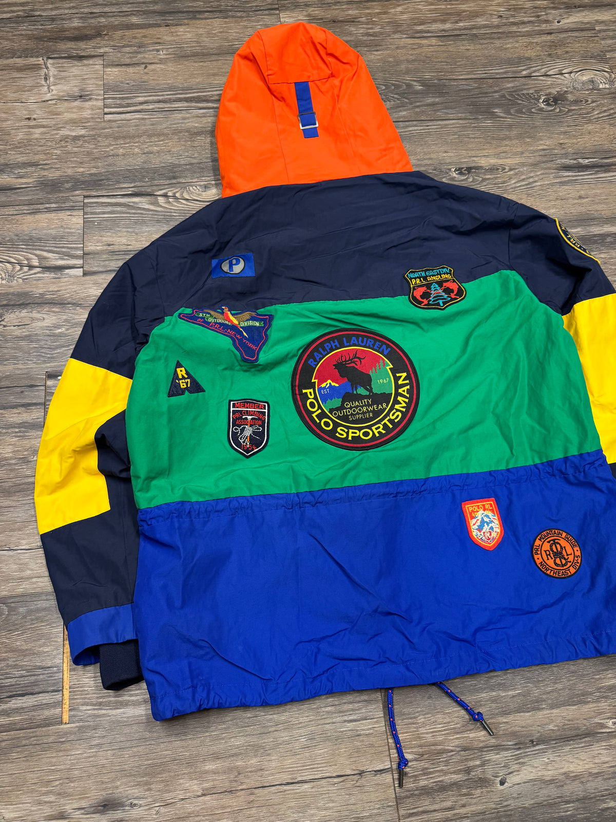 POLO RALPH LAUREN COLORBLOCK OUTDOOR PATCH ANORAK JACKET *RARE (M)
