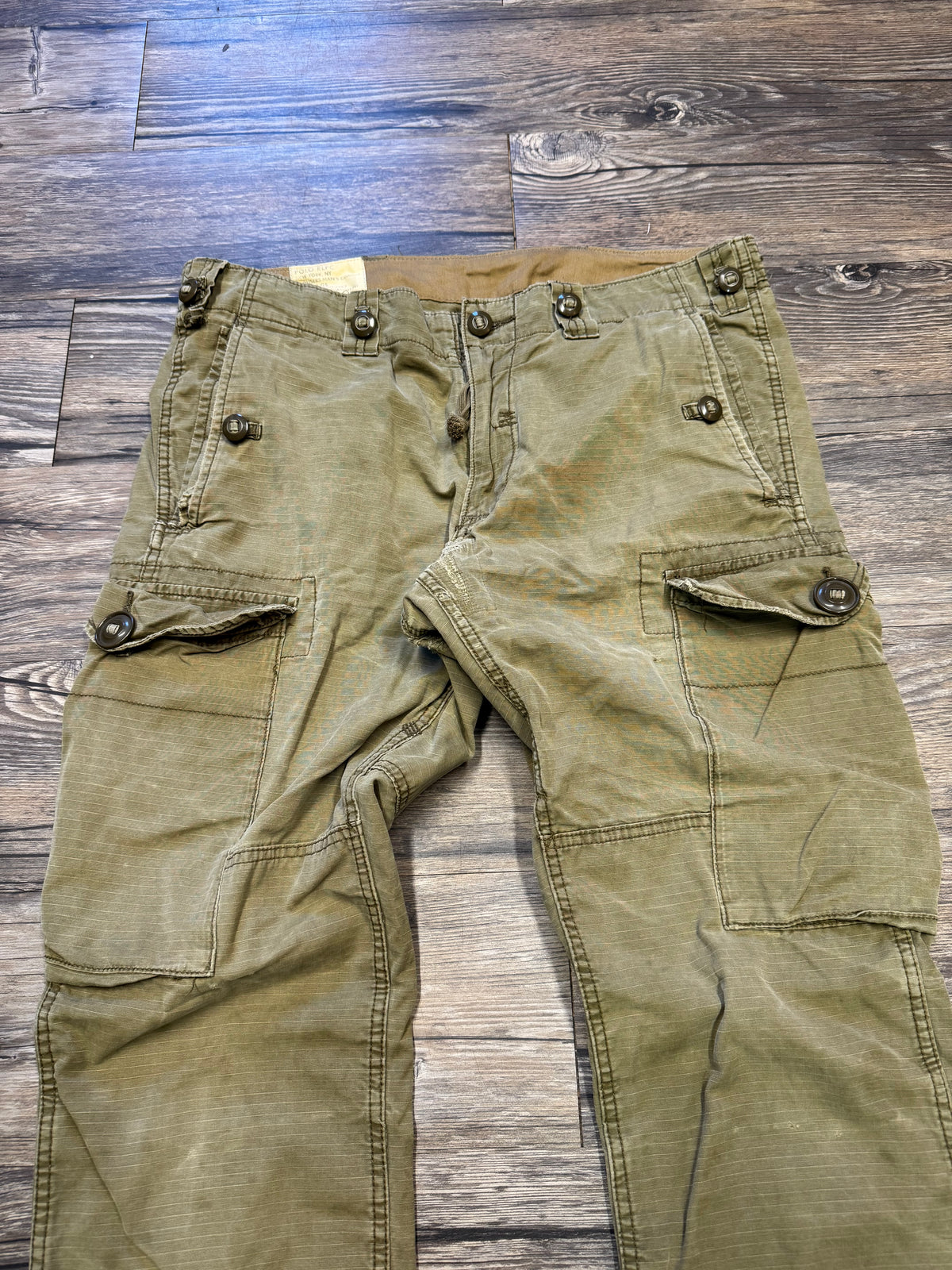 POLO RALPH LAUREN BUTTON CARGO PANTS (33)