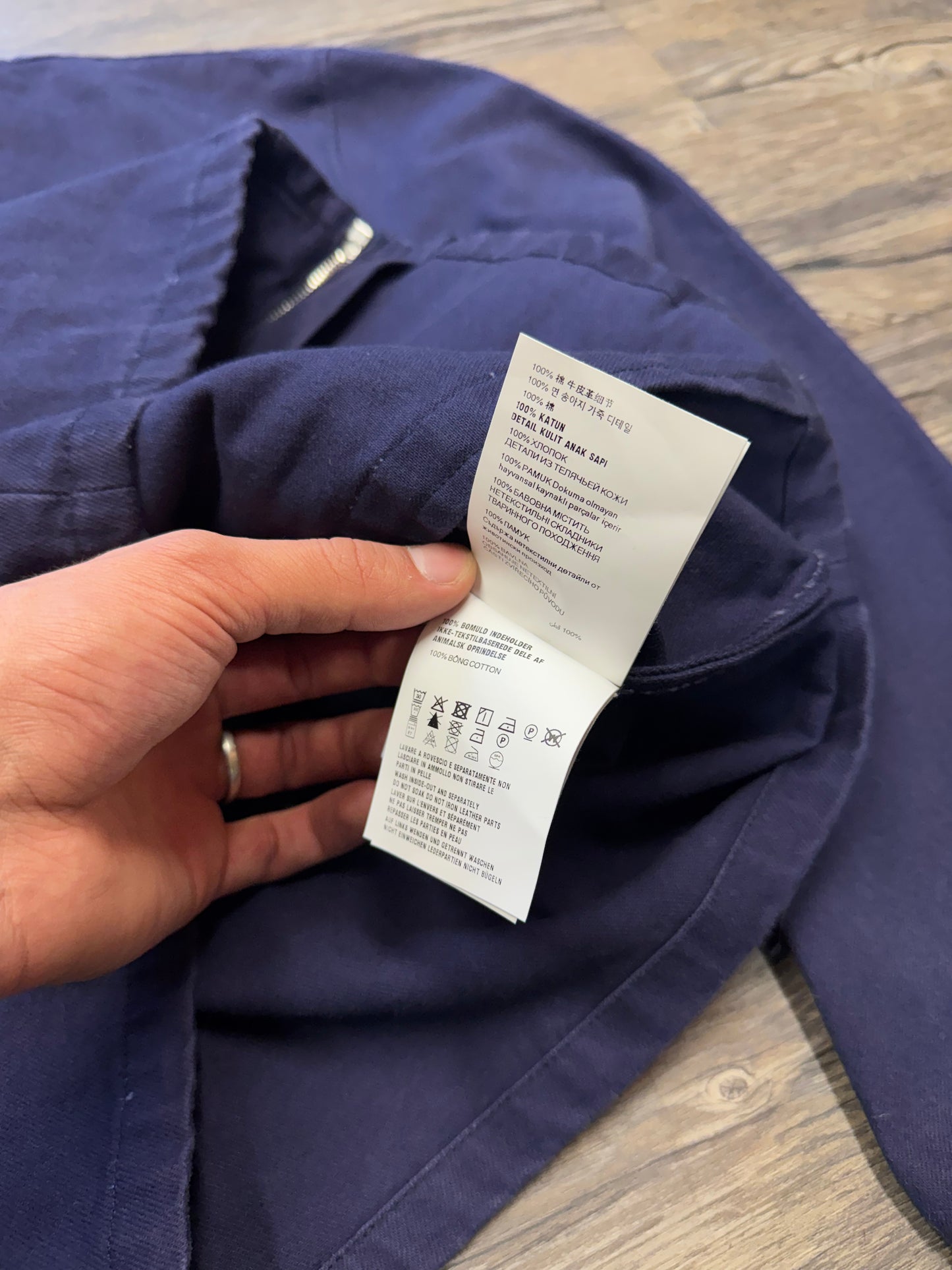 PRADA TRIANGLE LOGO NAVY TRACK JACKET (L)