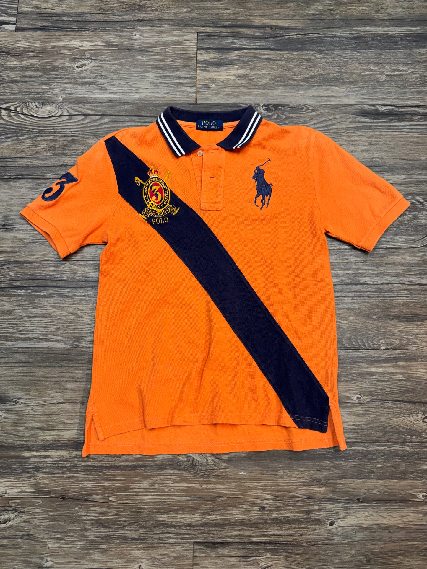 POLO RALPH LAUREN BIG LOGO STRIPE POLO (S)