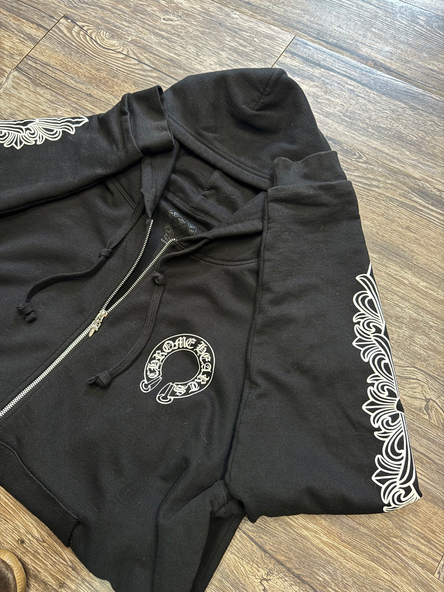 CHROME HEARTS HORSESHOE ZIP-UP HOODIE (L)