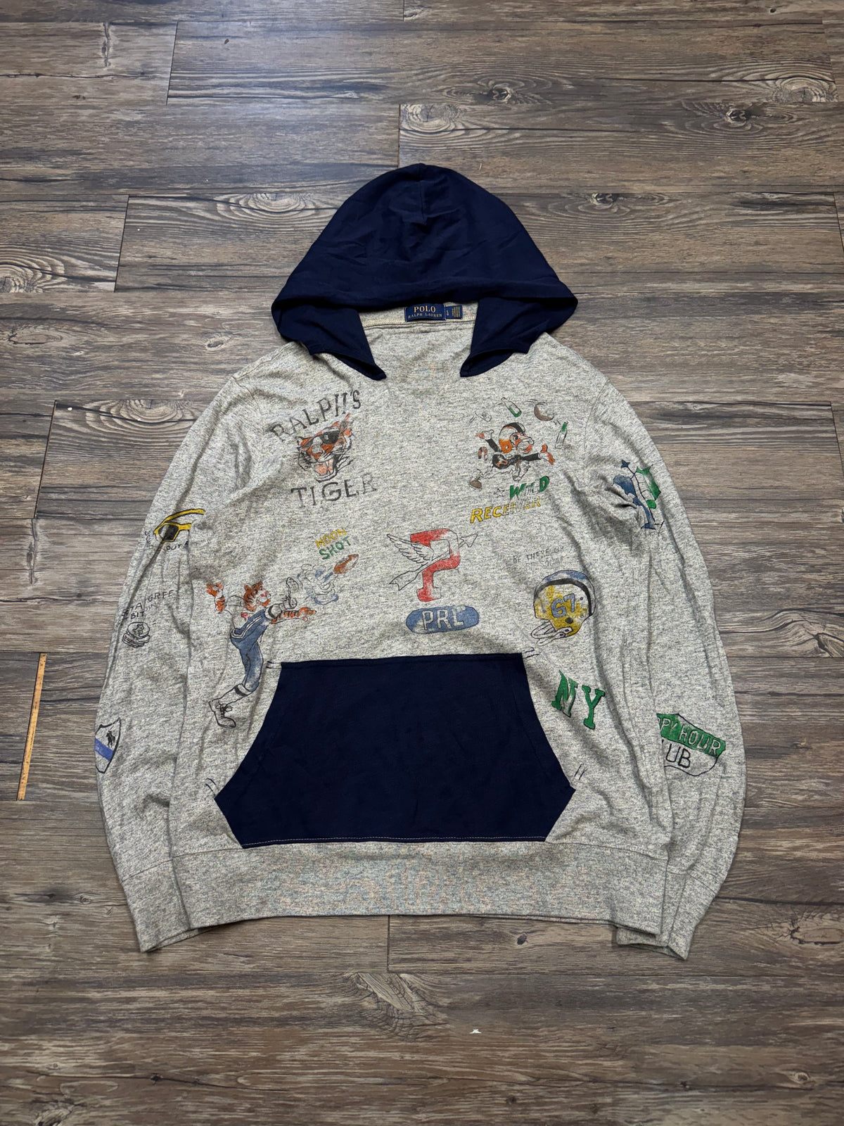 POLO RALPH LAUREN AOP AFTERHOOD SWEATSHIRT (L)