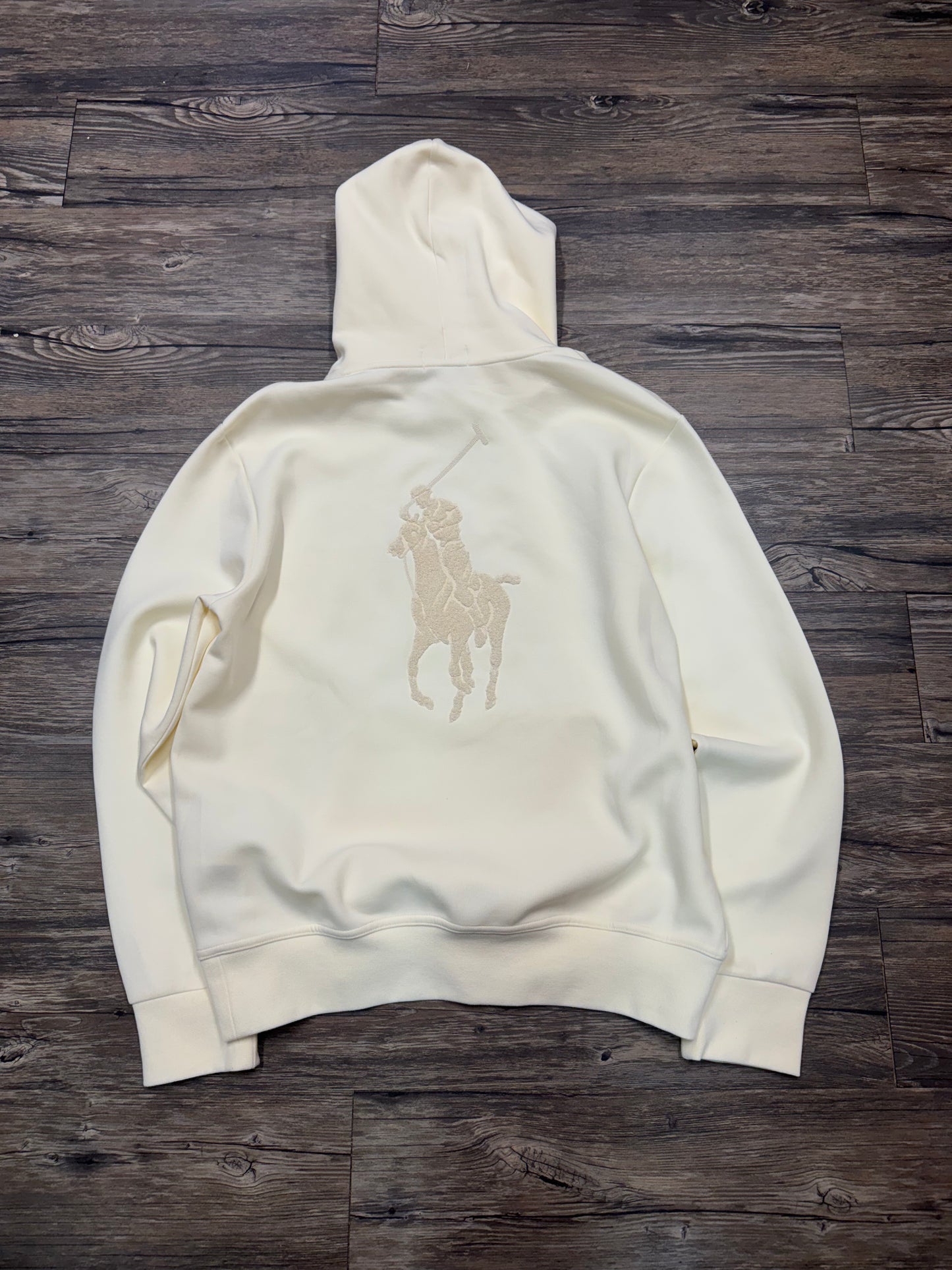 POLO RALPH LAUREN BIG PONY DOUBLE KNIT HOODIE (L)