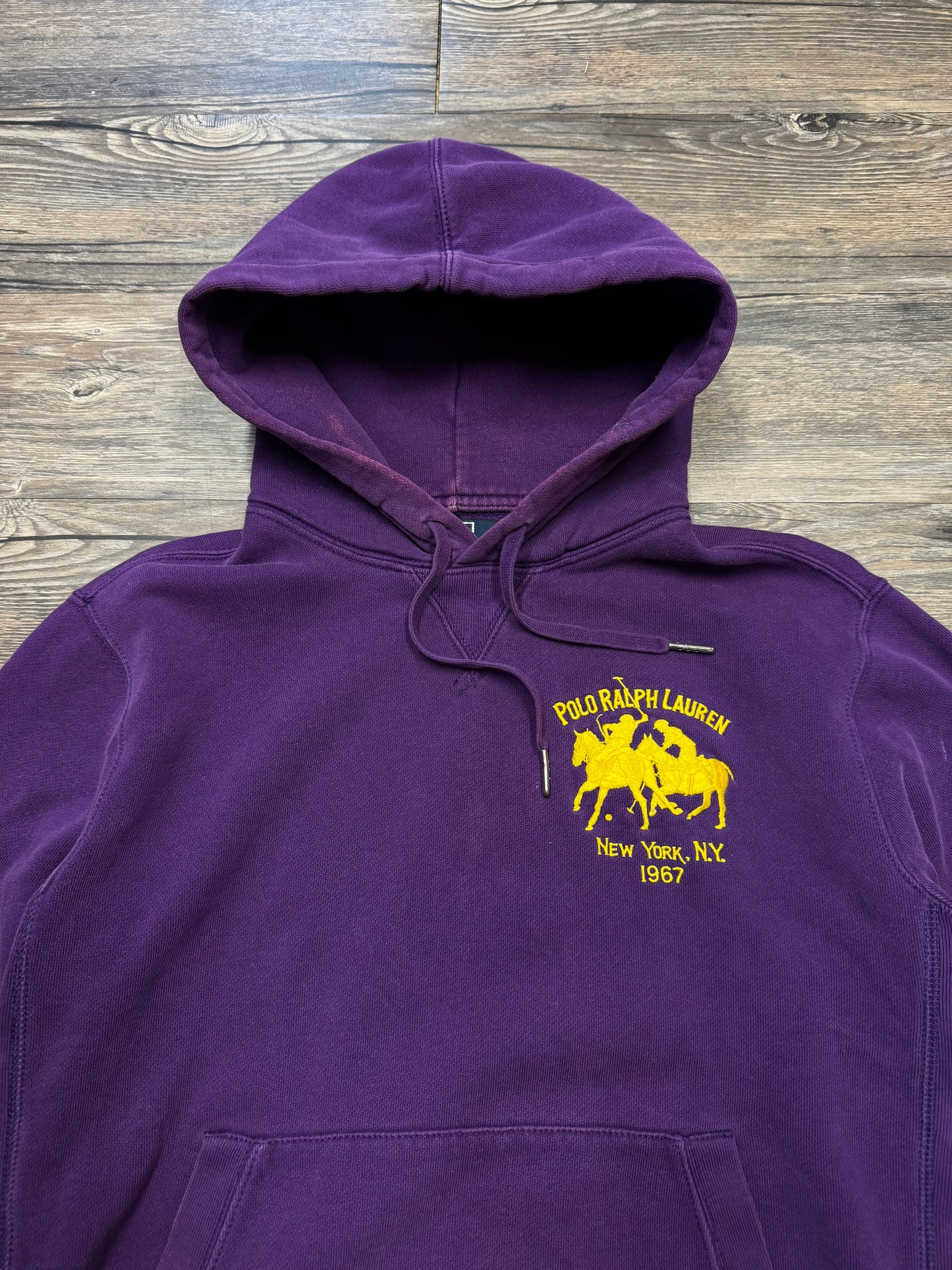 POLO RALPH LAUREN MAGENTA PULLOVER HOODIE (M)