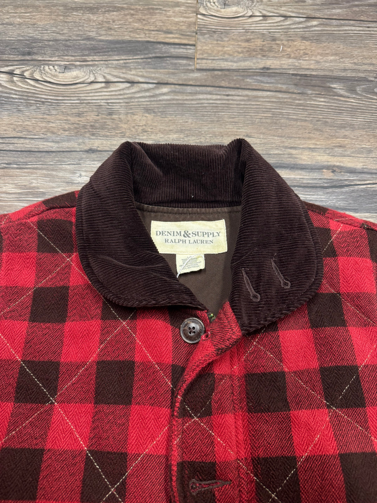 POLO RALPH LAUREN DENIM & SUPPLY PLAID VEST (L)