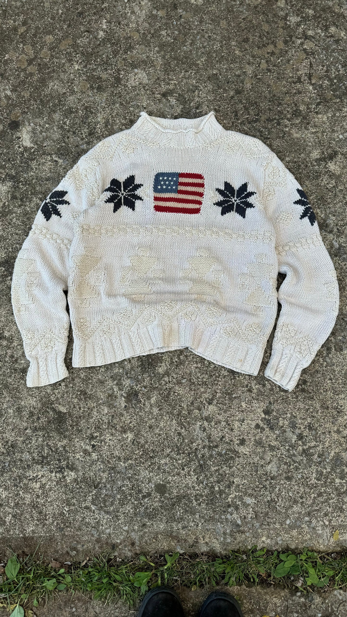 POLO SPORT AMERICAN FLAG SWEATER (L)