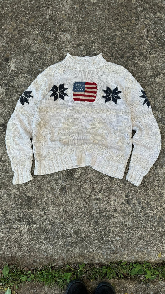 POLO SPORT AMERICAN FLAG SWEATER (L)