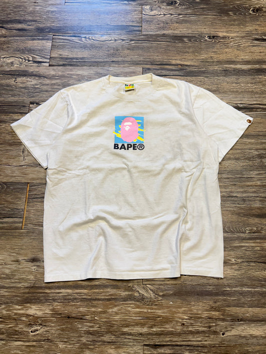 BAPE MULTI-COLOR PRINT T-SHIRT (XL)