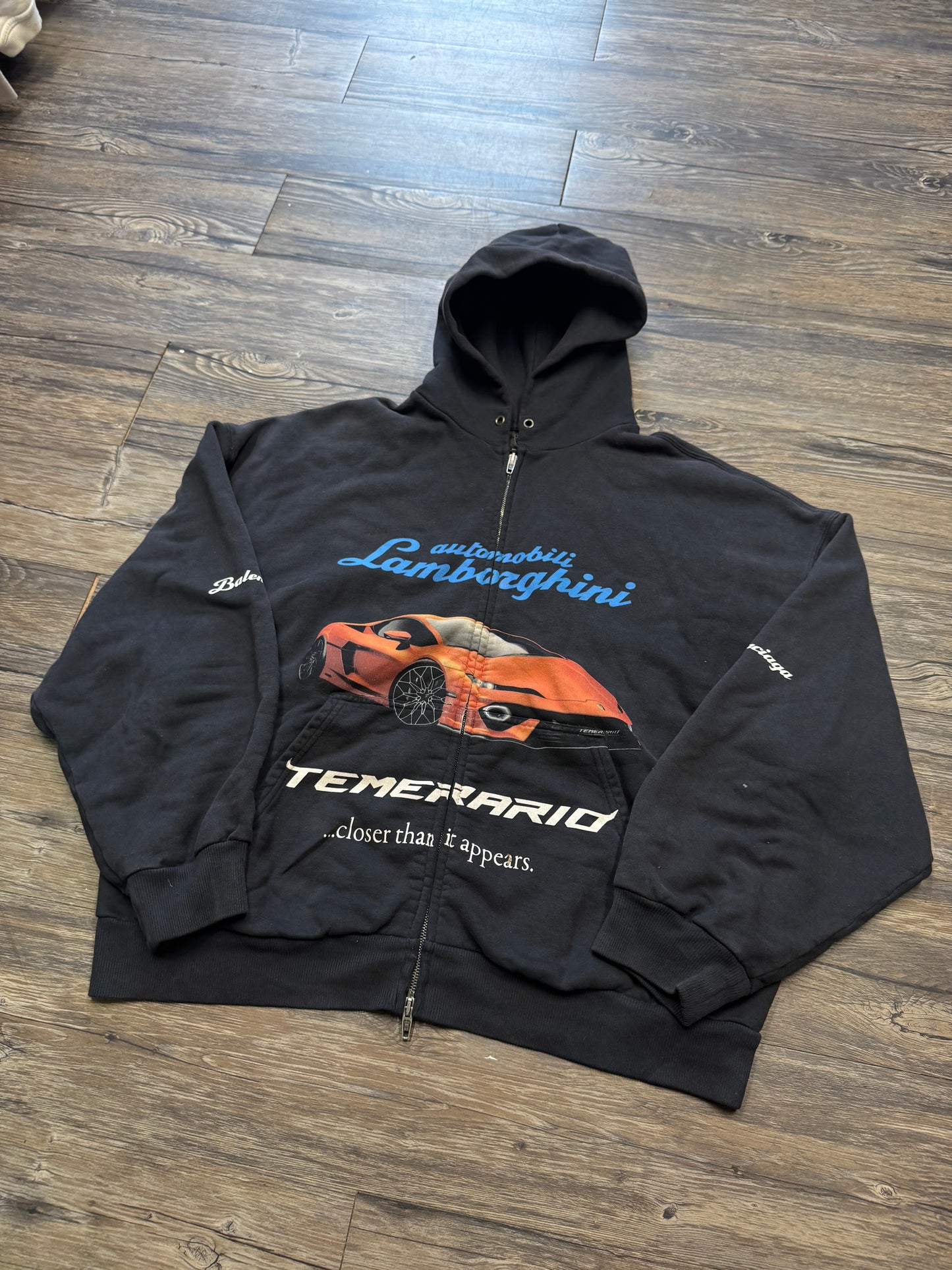 BALENCIAGA LAMBORGHINI ZIP UP HOODIE (L)
