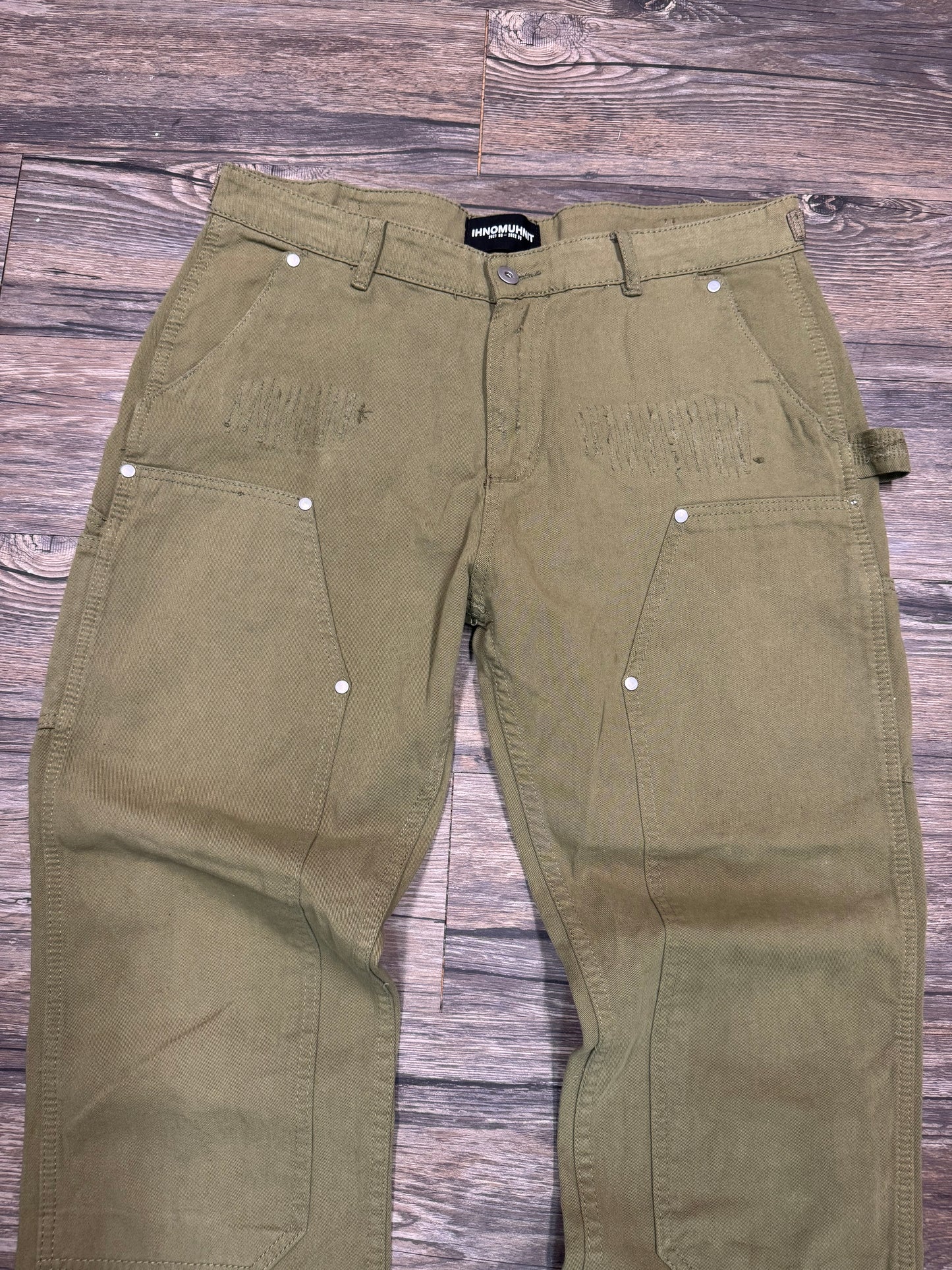 IHNOMUHNIT GREEN DOUBLE KNEE FLARES (36)